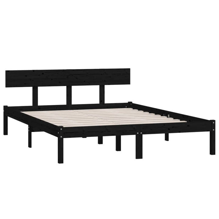 sengeramme 120x190 cm Small Double massivt træ sort