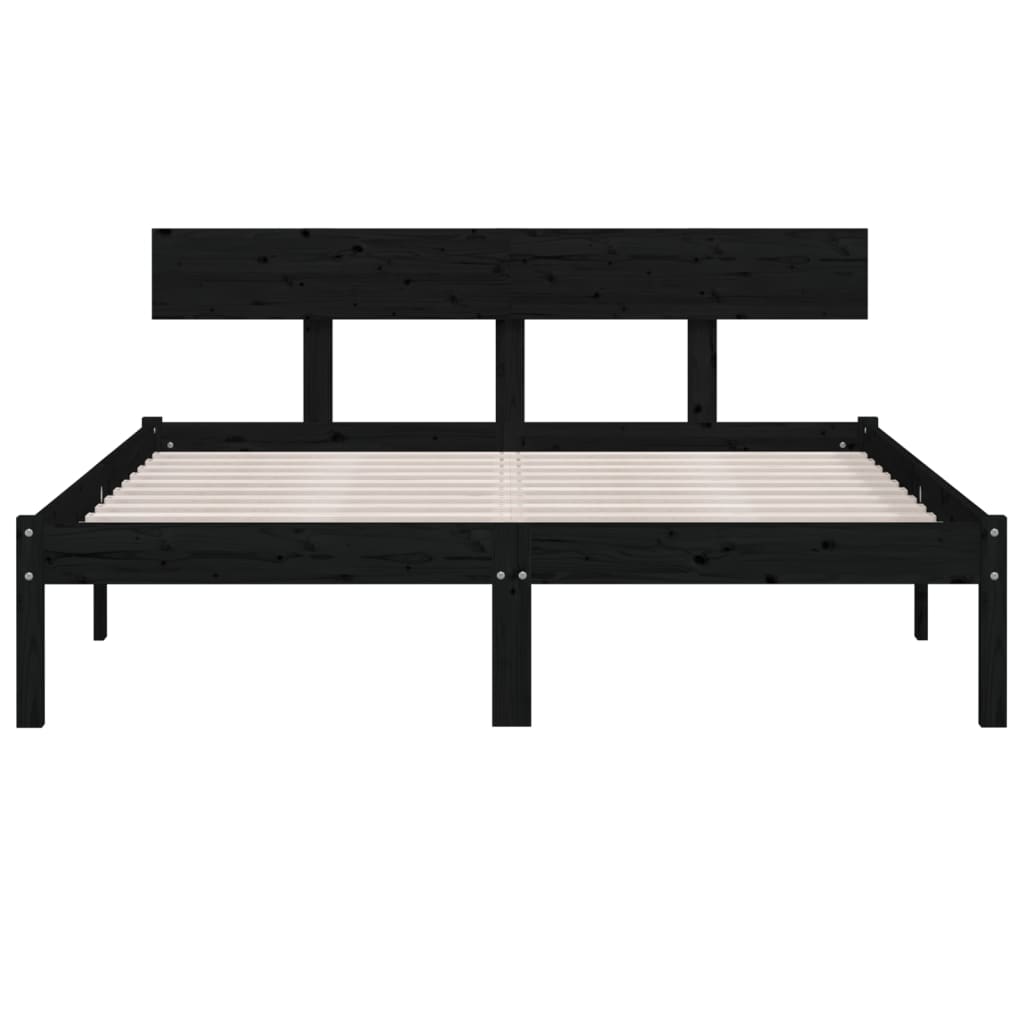 sengeramme 120x190 cm Small Double massivt træ sort