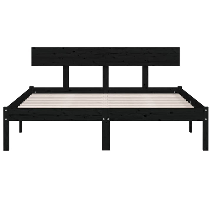 sengeramme 120x190 cm Small Double massivt træ sort