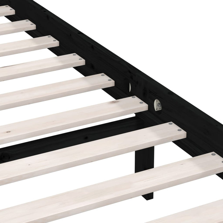 sengeramme 120x190 cm Small Double massivt træ sort