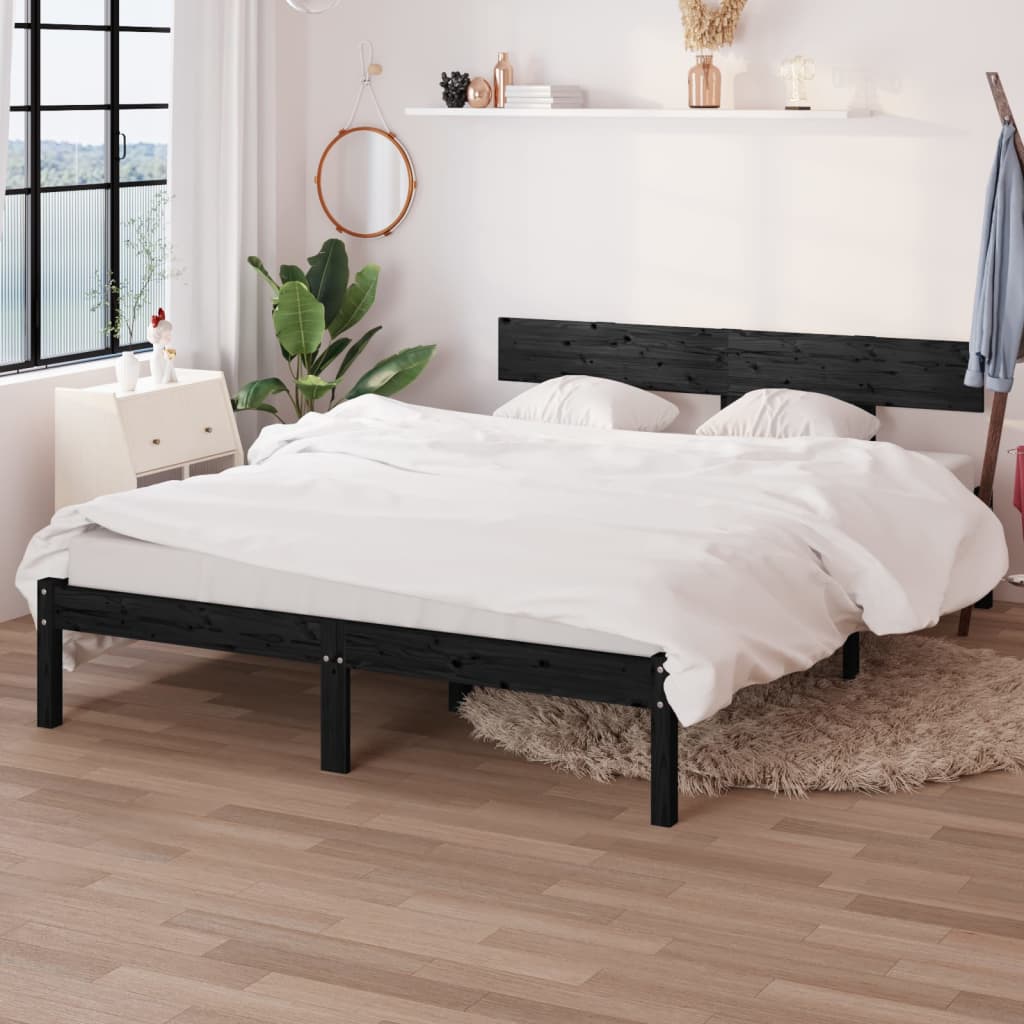 sengeramme 120x190 cm Small Double massivt træ sort