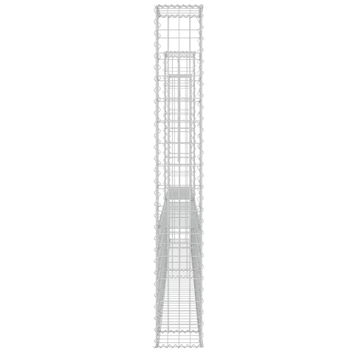 gabionkurv med 3 stolper 260x20x150 cm U-facon jern
