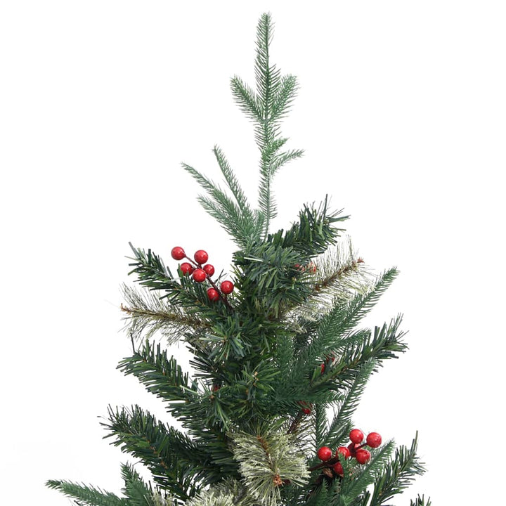 juletræ med grankogler 225 cm PVC & PE grøn