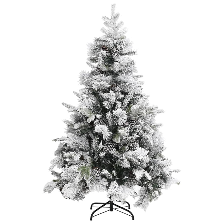 juletræ med puddersne og grankogler 150 cm PVC & PE