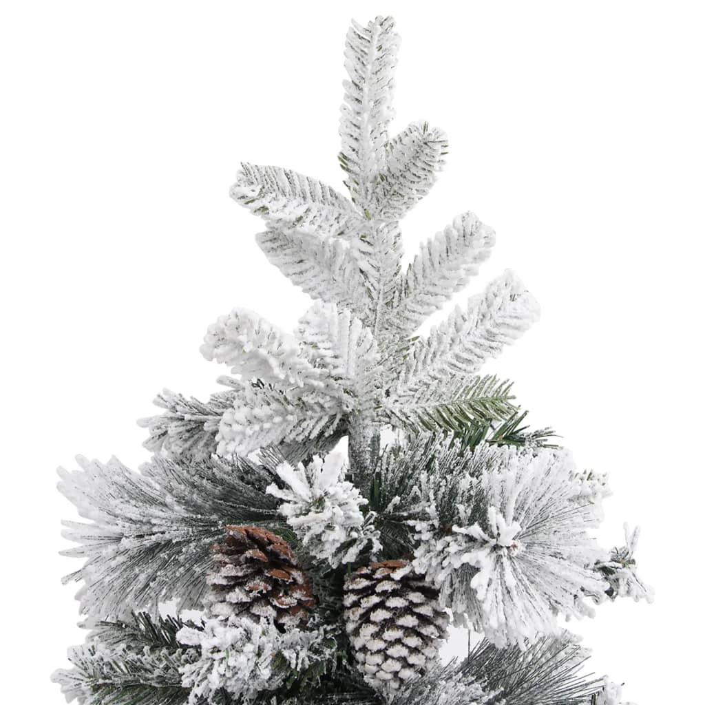 juletræ med puddersne og grankogler 150 cm PVC & PE
