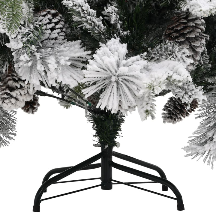 juletræ med puddersne og grankogler 150 cm PVC & PE