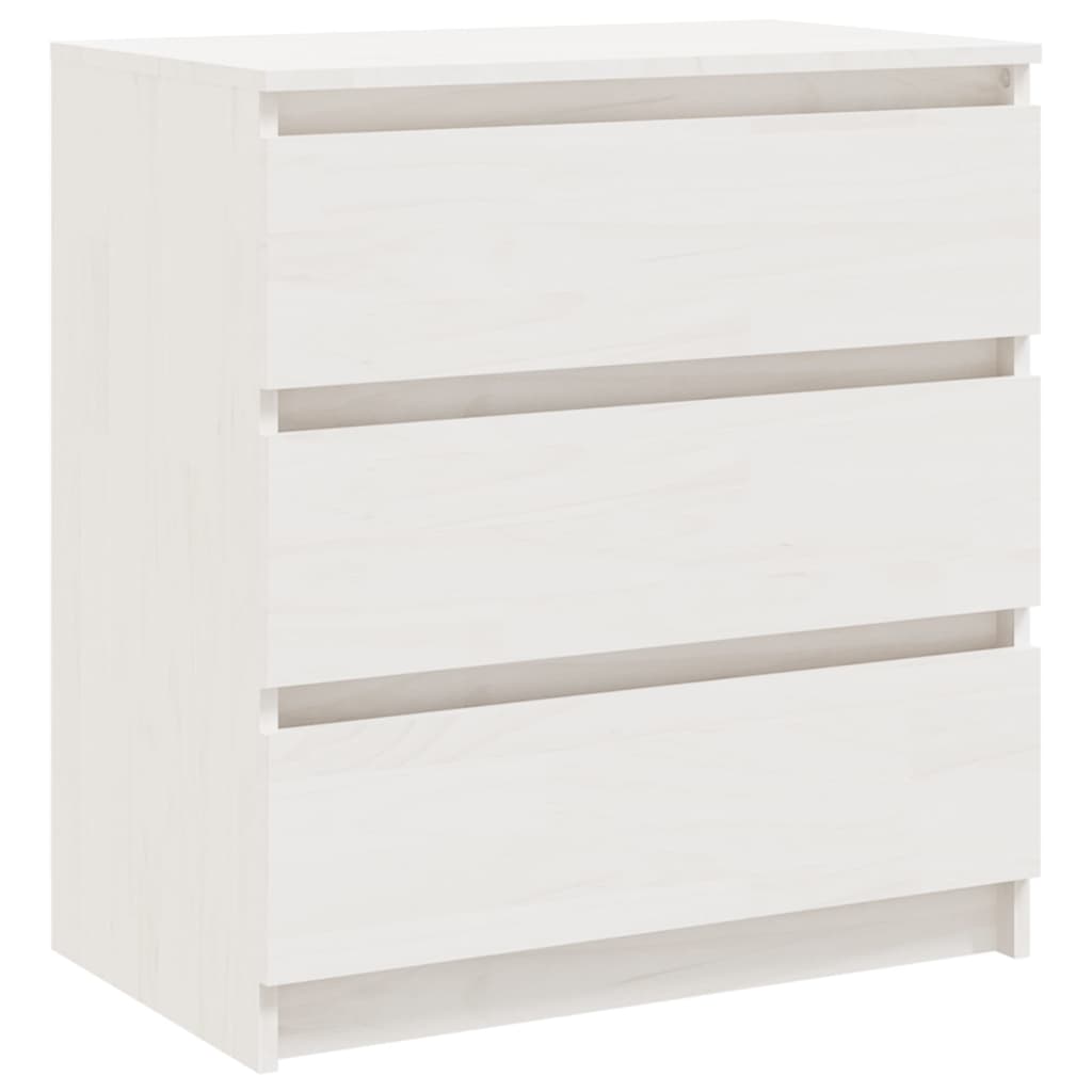 sengeskabe 2 stk. 60x36x64 cm massivt fyrretræ hvid