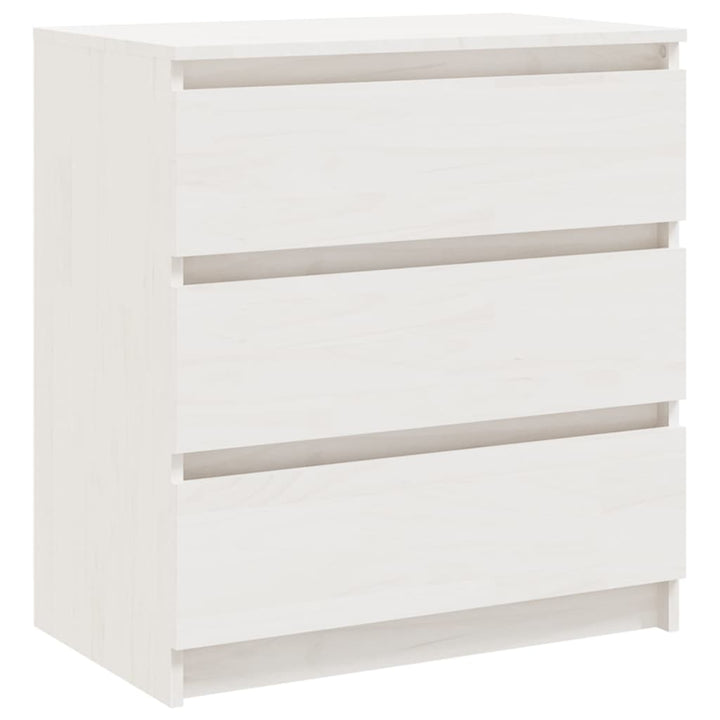 sengeskabe 2 stk. 60x36x64 cm massivt fyrretræ hvid