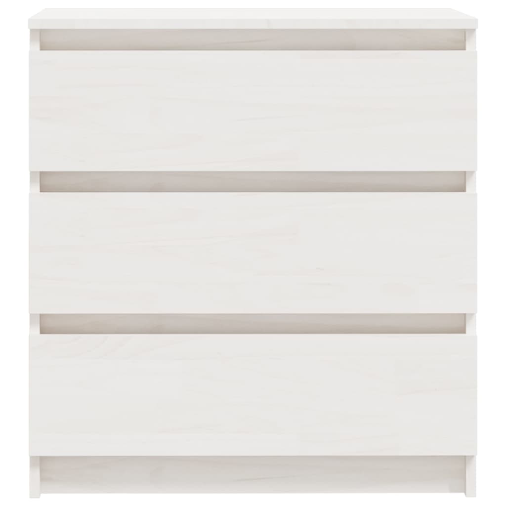 sengeskabe 2 stk. 60x36x64 cm massivt fyrretræ hvid