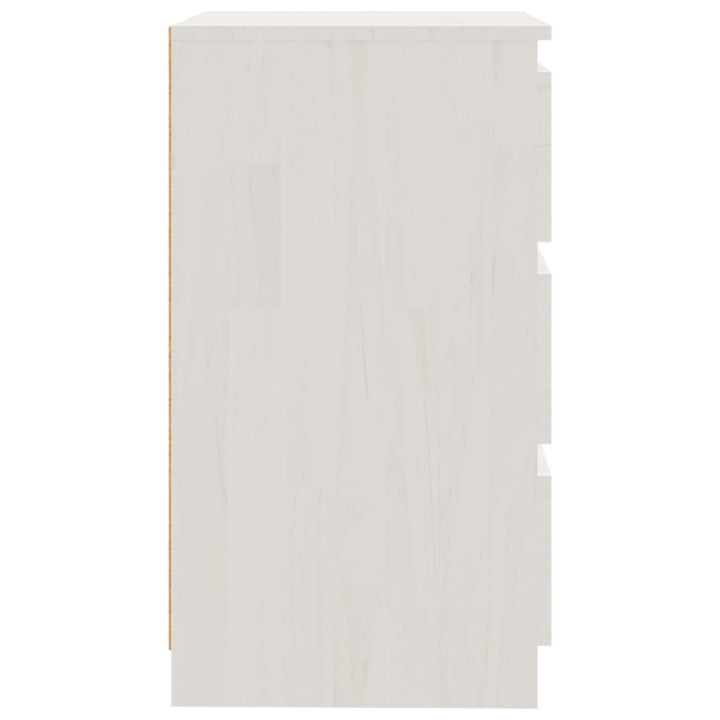 sengeskabe 2 stk. 60x36x64 cm massivt fyrretræ hvid