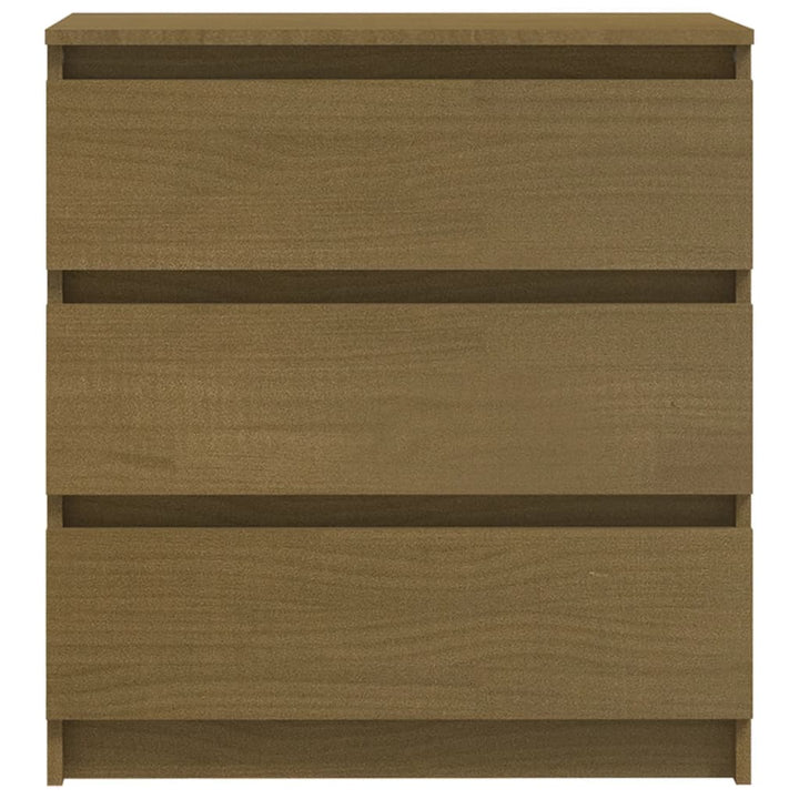 sengeskabe 2 stk. 60x36x64 cm massivt fyrretræ honningbrun