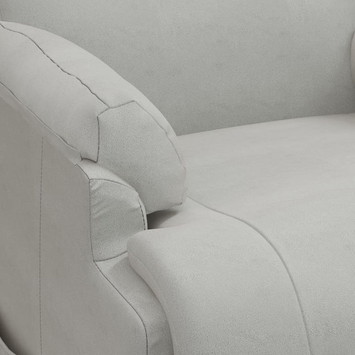 løftestol imiteret ruskind lysegrå