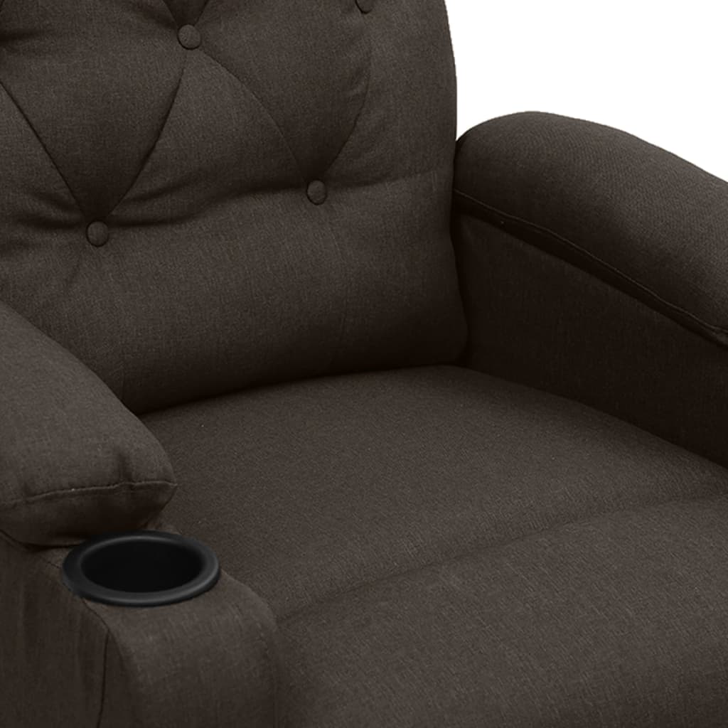 løftestol stof mørkebrun