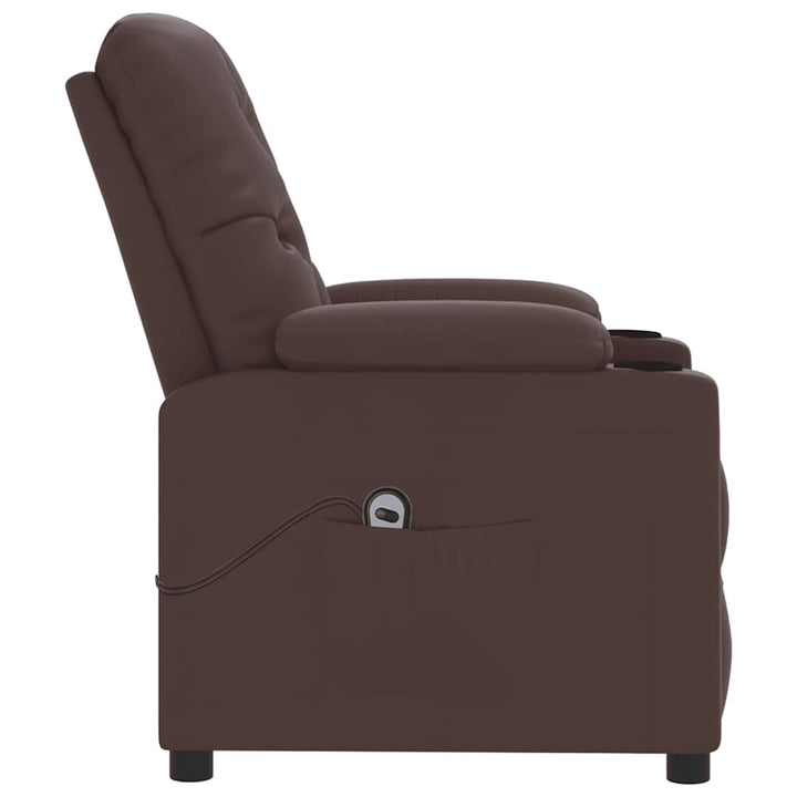 løftestol kunstlæder brun