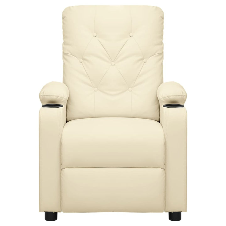 løftestol kunstlæder cremefarvet