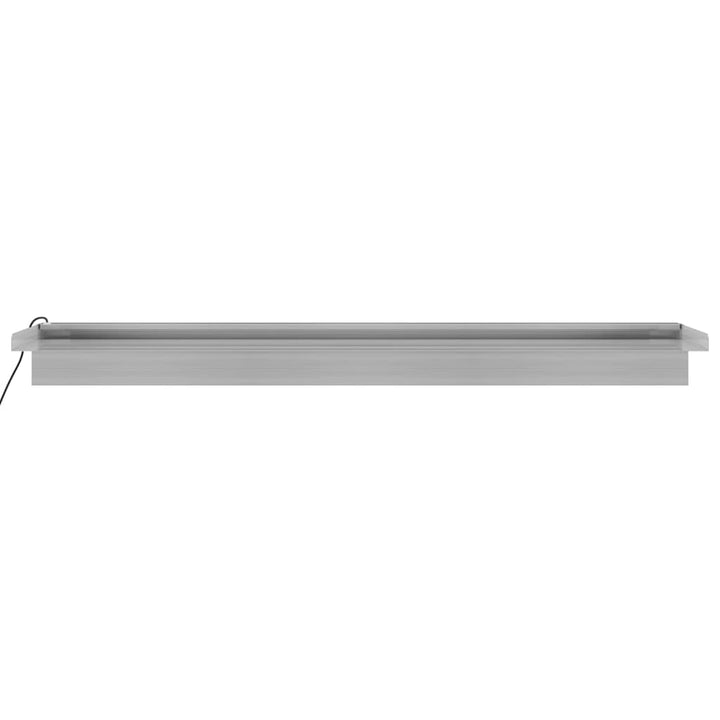 vandfald med LED'er og RGB-farver 90 cm rustfrit stål