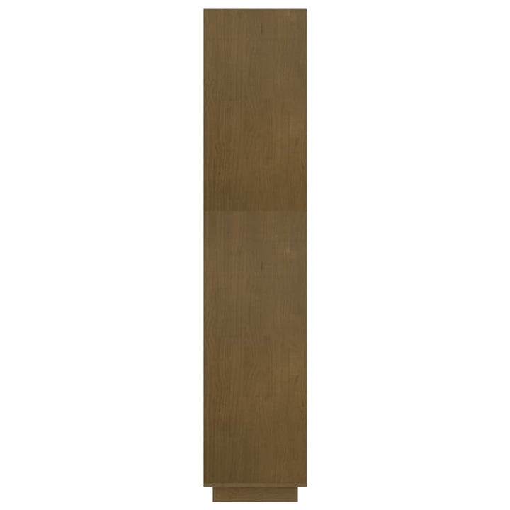 bogreol/rumdeler 80x35x167 cm massivt fyrretræ gyldenbrun