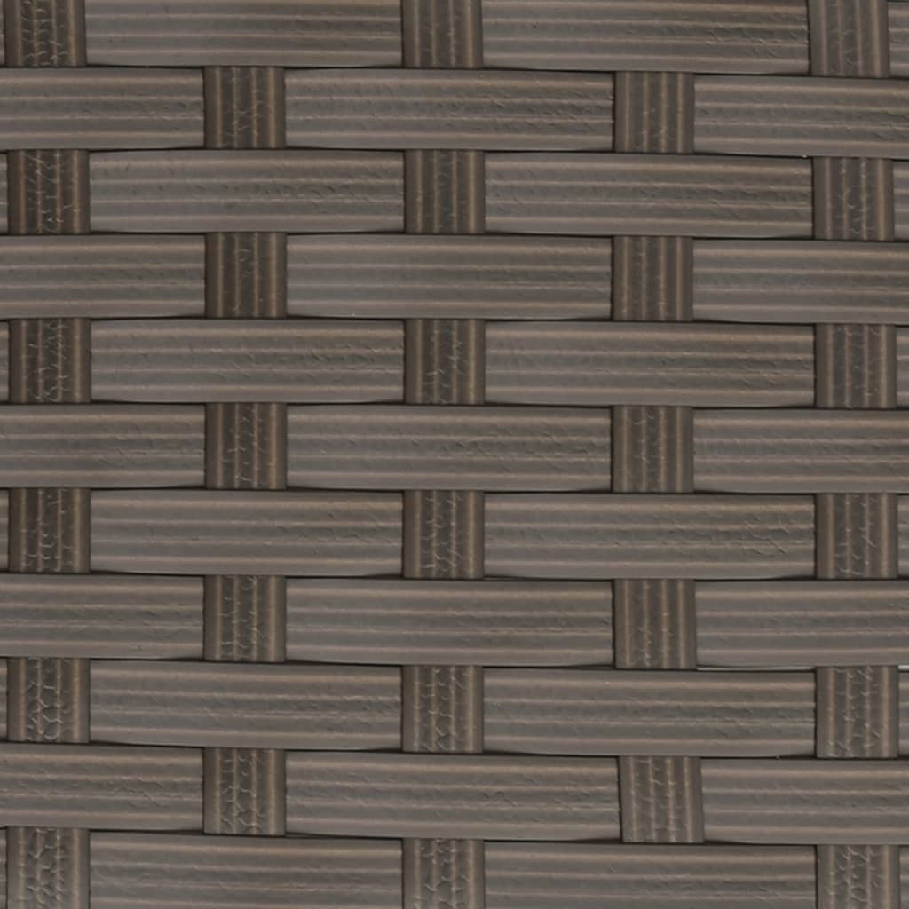 L-formet sofa med hynder polyrattan brun