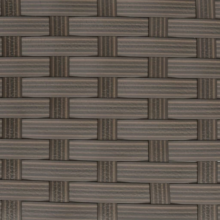 L-formet sofa med hynder polyrattan brun
