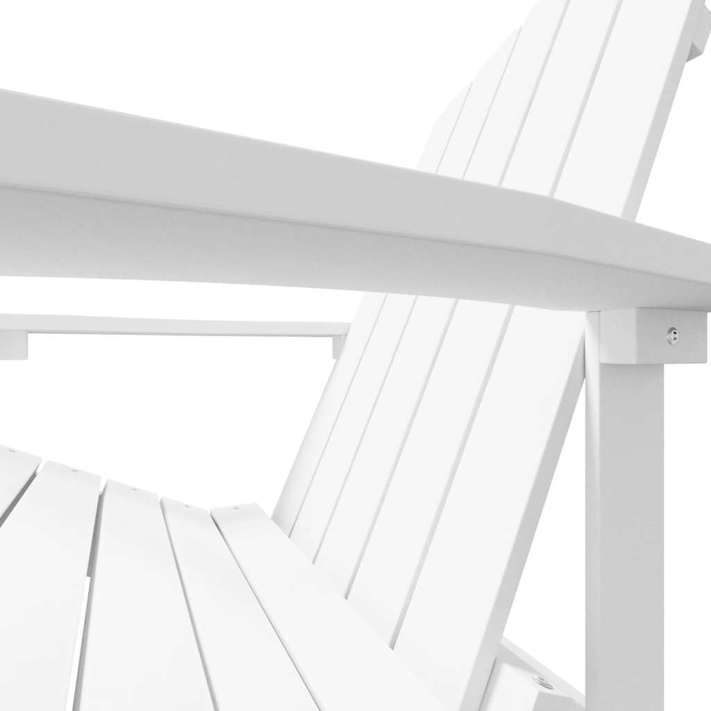 Adirondack-havestol med fodstøtte HDPE hvid