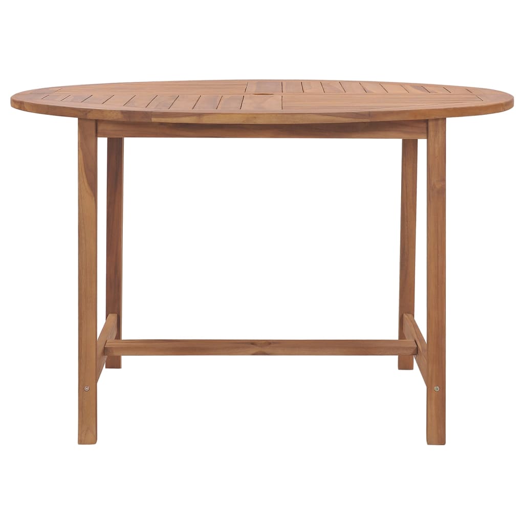 havebord Ø110x75 cm massivt teaktræ