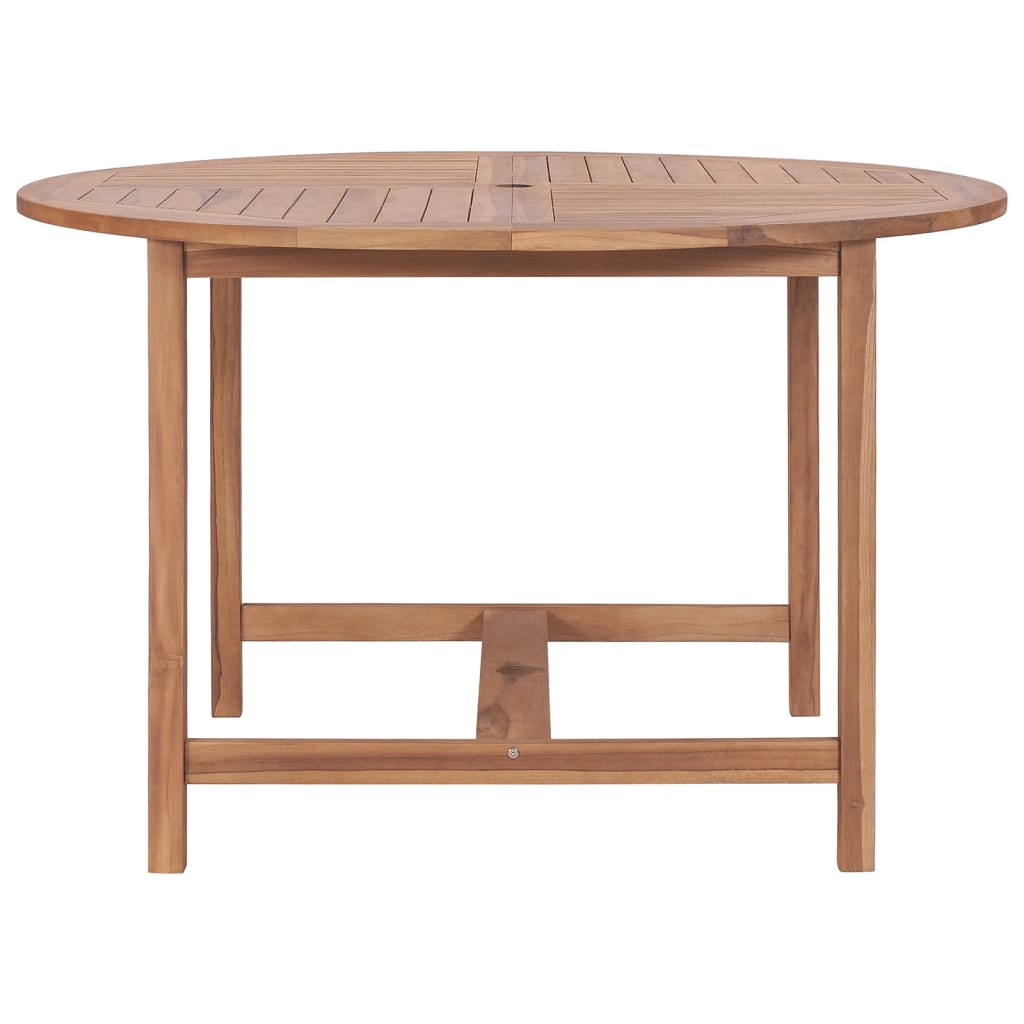 havebord Ø110x75 cm massivt teaktræ