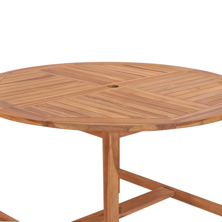 havebord Ø110x75 cm massivt teaktræ