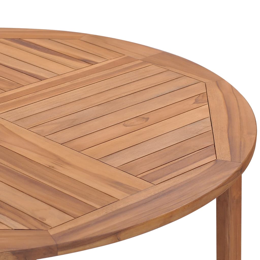 havebord Ø110x75 cm massivt teaktræ