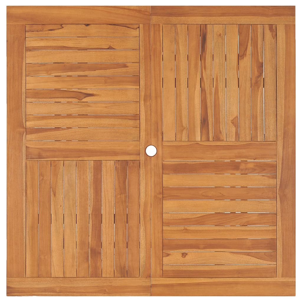 havebord 110x110x75 cm massivt teaktræ