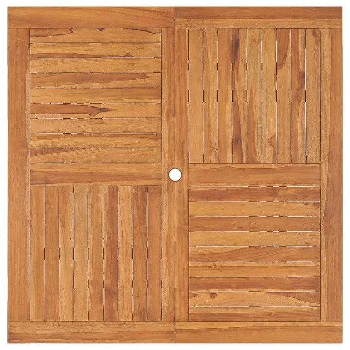 havebord 110x110x75 cm massivt teaktræ
