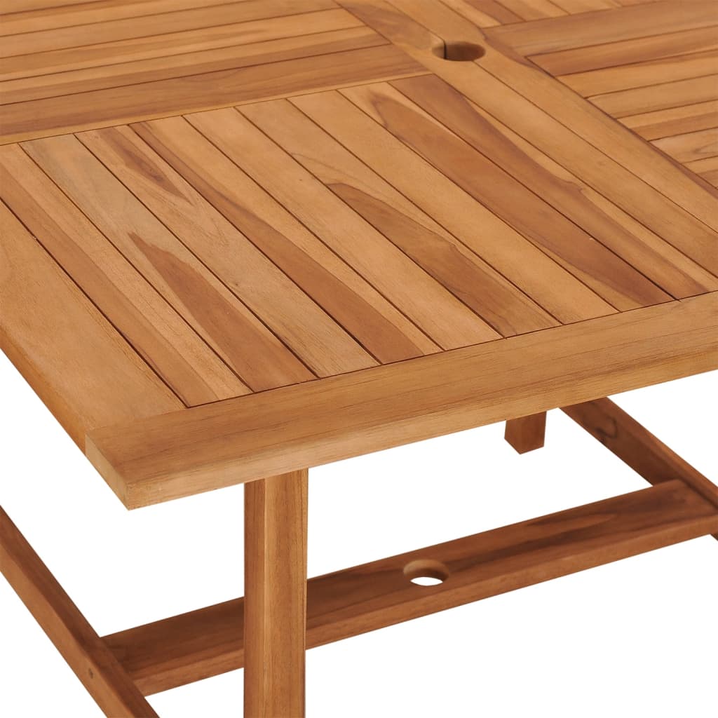havebord 110x110x75 cm massivt teaktræ