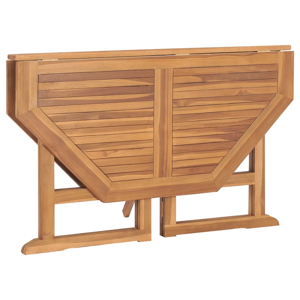 foldbart havebord 110x110x75 cm massivt teaktræ