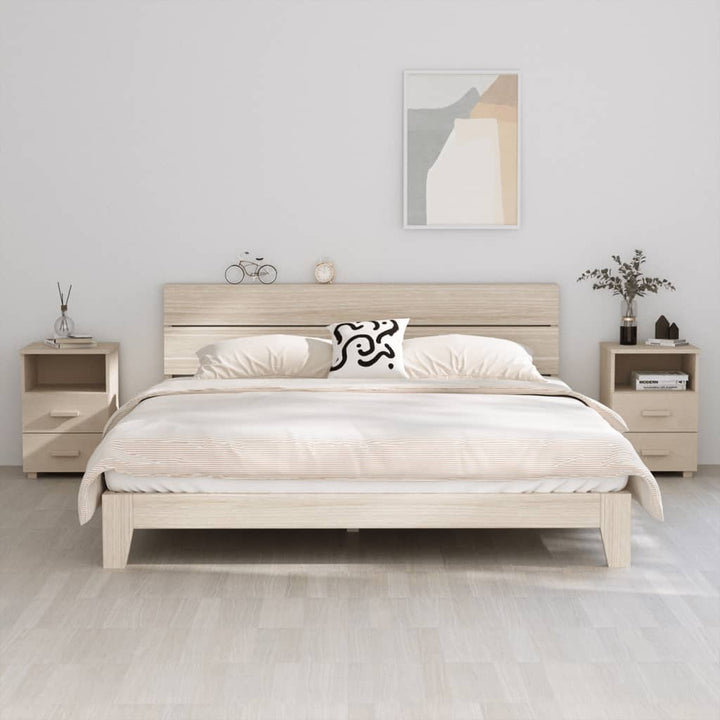 sengeskab HAMAR 2 stk. 40x35x62 cm fyrretræ honningfarvet