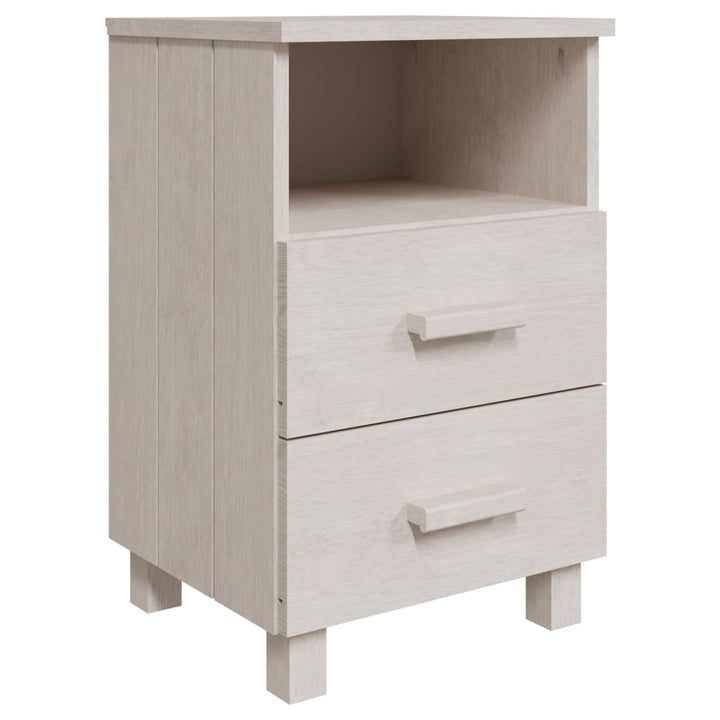 sengeskab HAMAR 2 stk. 40x35x62 cm massivt fyrretræ hvid
