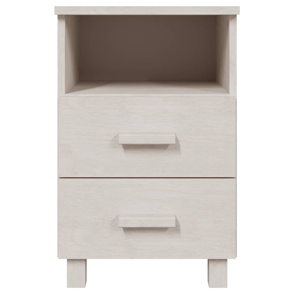 sengeskab HAMAR 2 stk. 40x35x62 cm massivt fyrretræ hvid