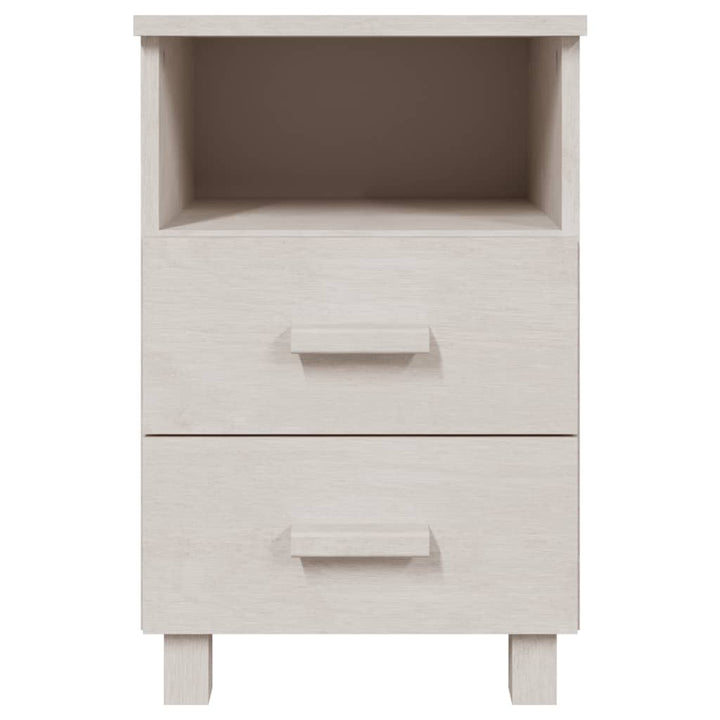 sengeskab HAMAR 2 stk. 40x35x62 cm massivt fyrretræ hvid
