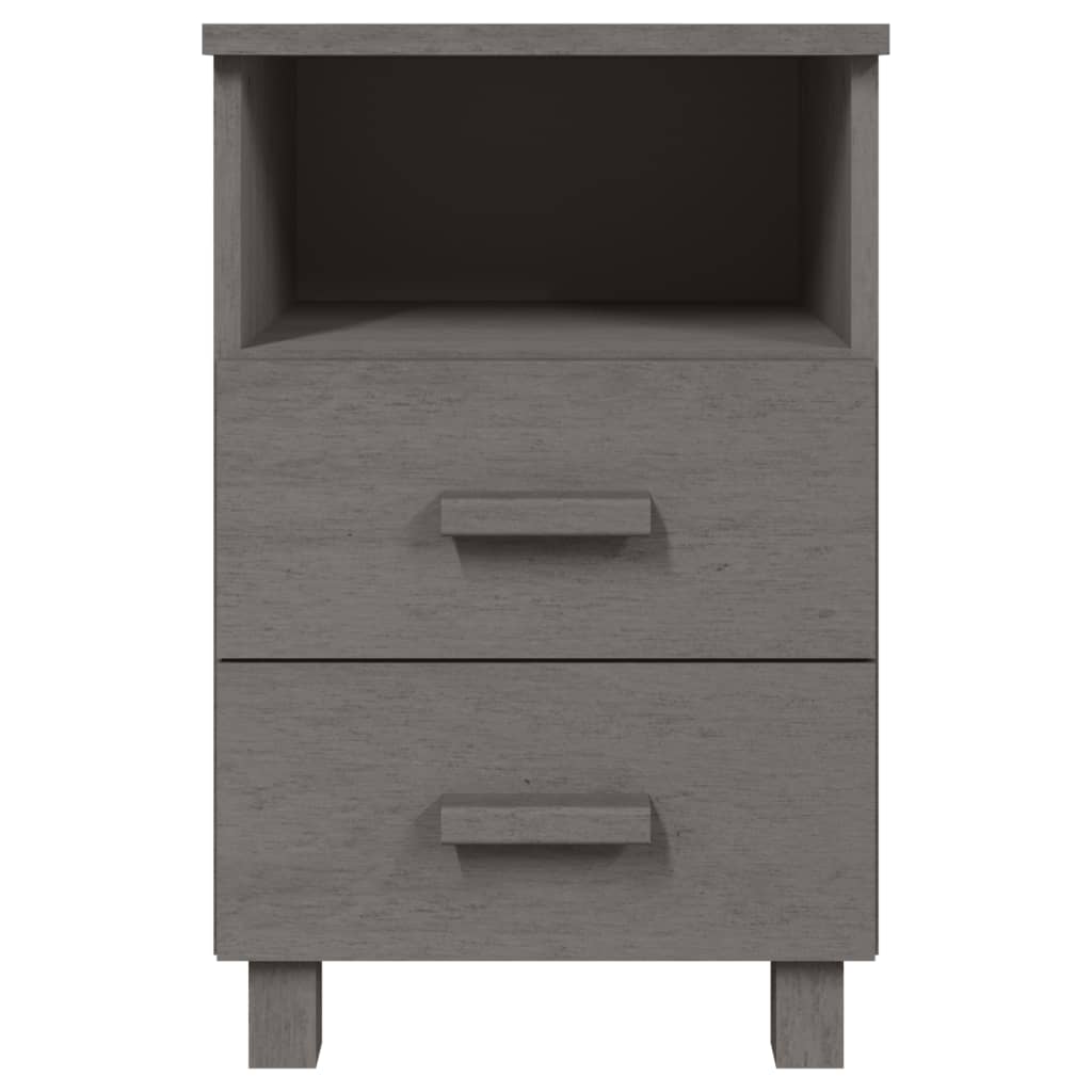 sengeskab HAMAR 2 stk. 40x35x62 cm massivt fyrretræ lysegrå
