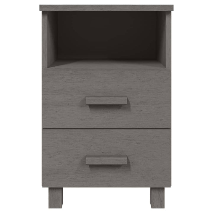 sengeskab HAMAR 2 stk. 40x35x62 cm massivt fyrretræ lysegrå