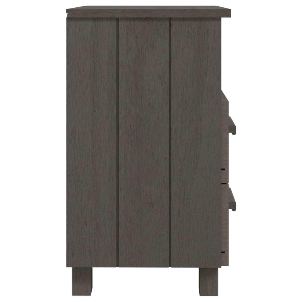 sengeskab HAMAR 2 stk. 40x35x62 cm massivt fyrretræ lysegrå