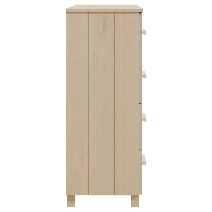 skænk HAMAR 79x40x103,5 cm massivt fyrretræ honningbrun