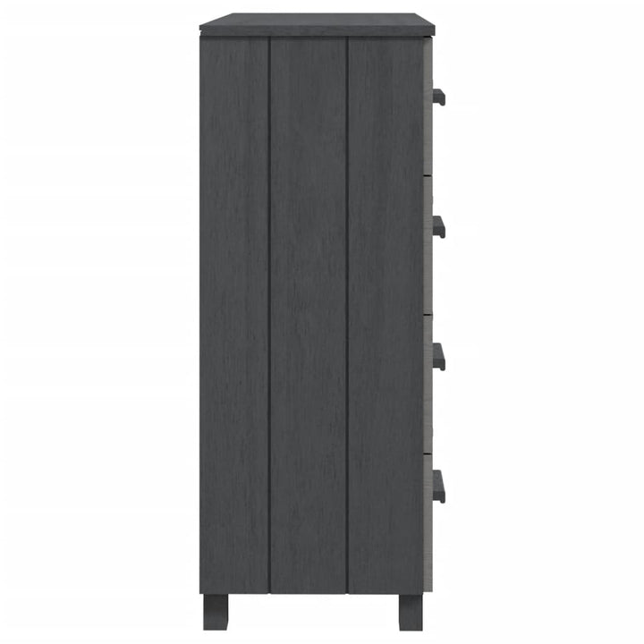 skænk HAMAR 79x40x103,5 cm massivt fyrretræ mørkegrå