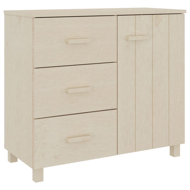 skænk HAMAR 90x40x80 cm massivt fyrretræ honningbrun