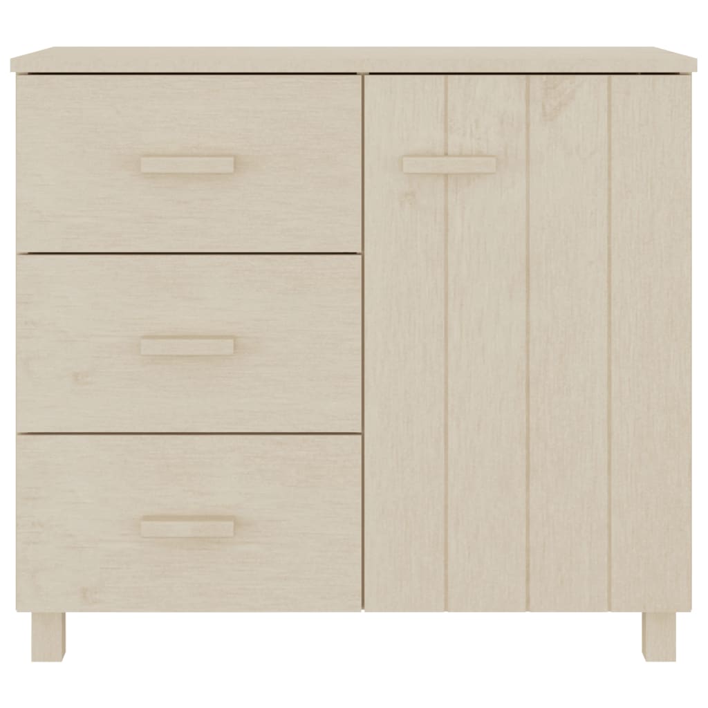 skænk HAMAR 90x40x80 cm massivt fyrretræ honningbrun