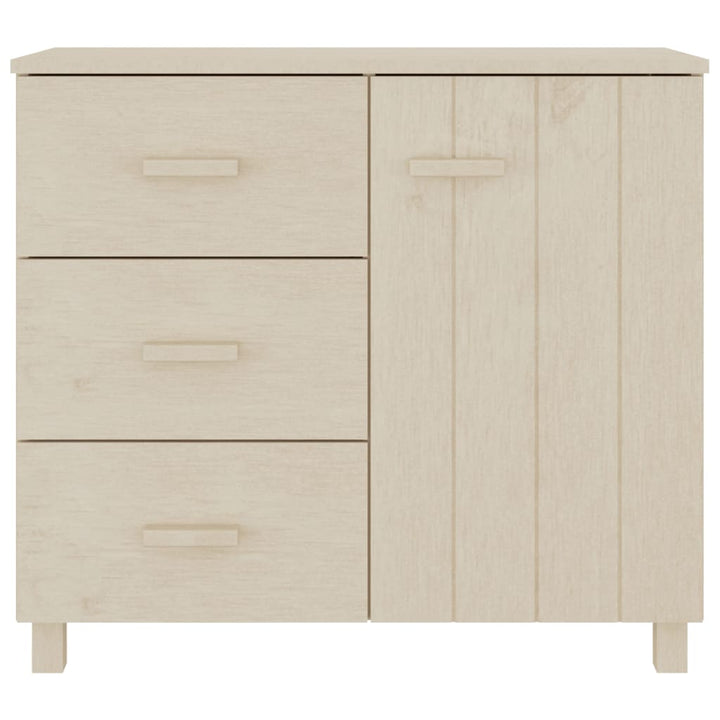 skænk HAMAR 90x40x80 cm massivt fyrretræ honningbrun
