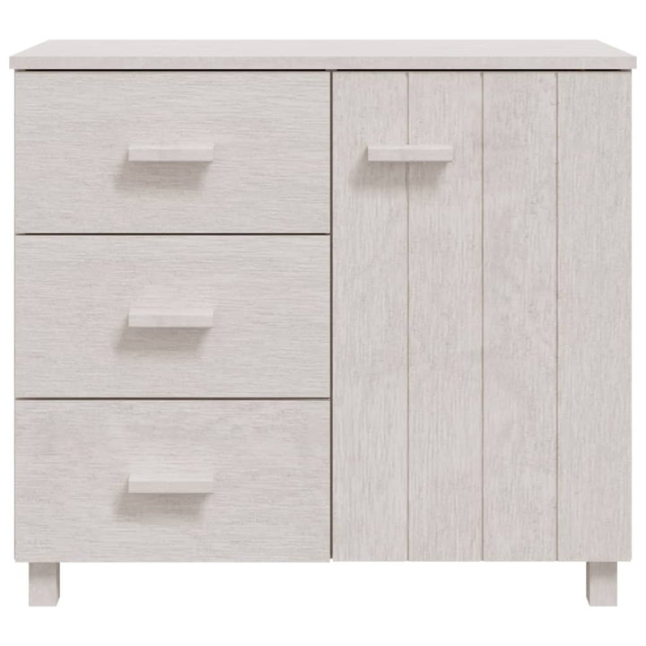skænk HAMAR 90x40x80 cm massivt fyrretræ hvid