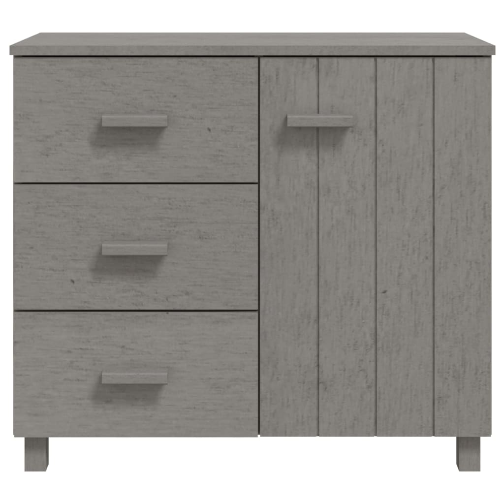 skænk HAMAR 90x40x80 cm massivt fyrretræ lysegrå