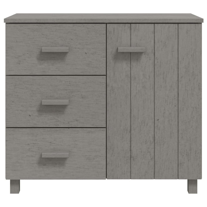 skænk HAMAR 90x40x80 cm massivt fyrretræ lysegrå