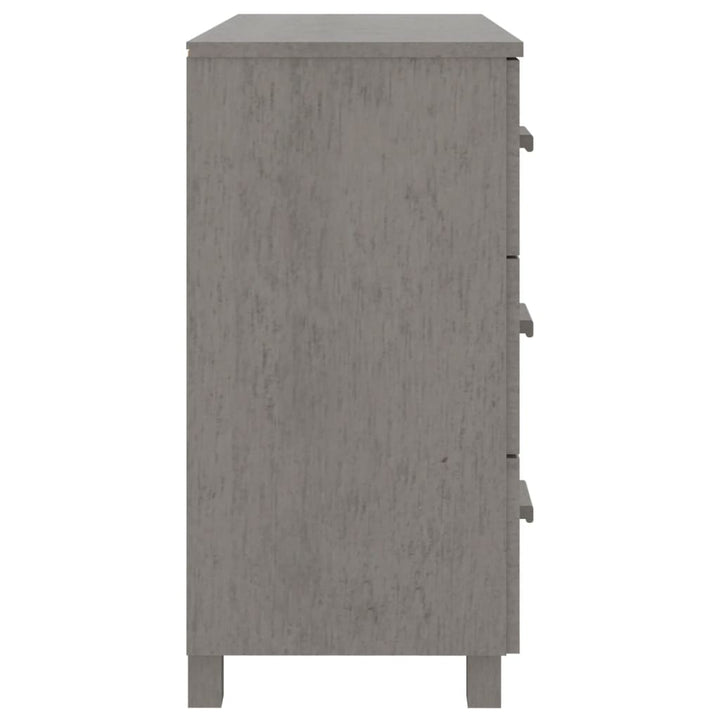skænk HAMAR 90x40x80 cm massivt fyrretræ lysegrå