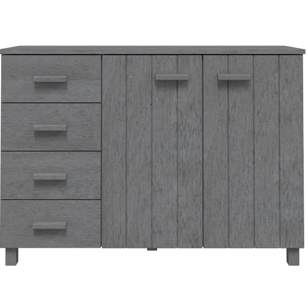 skænk HAMAR 113x40x80 cm massivt fyrretræ mørkegrå