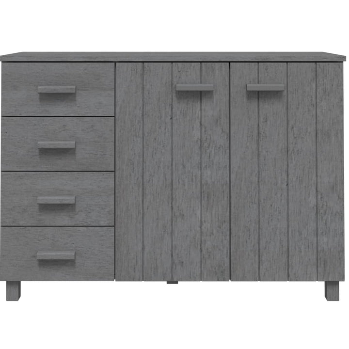skænk HAMAR 113x40x80 cm massivt fyrretræ mørkegrå